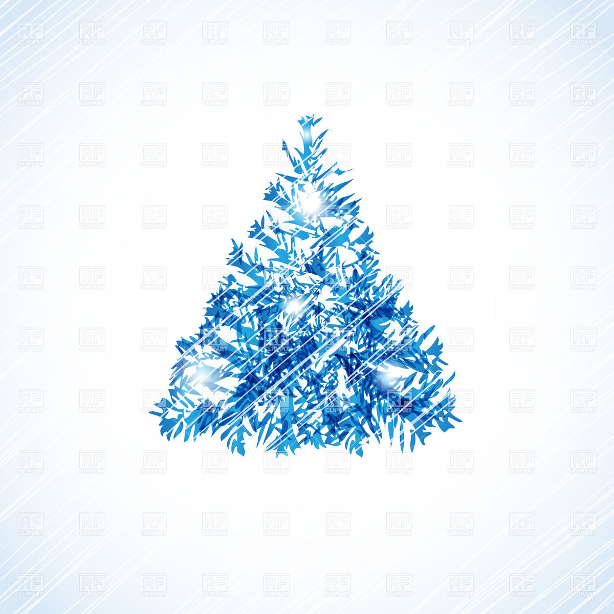 Abstract Christmas Tree Made Of Scratches And Scribbles Download