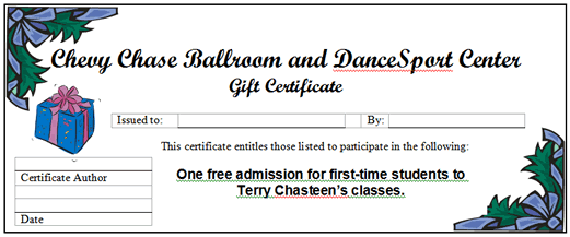 Free Gift Certificates   Invitation Templates