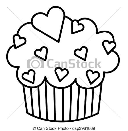 Cupcake Clipart Black And White   Clipart Panda   Free Clipart Images