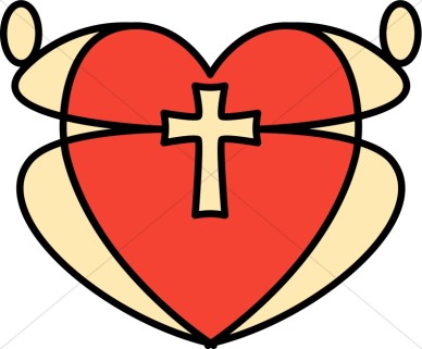 Heart With Cross Inside Clipart