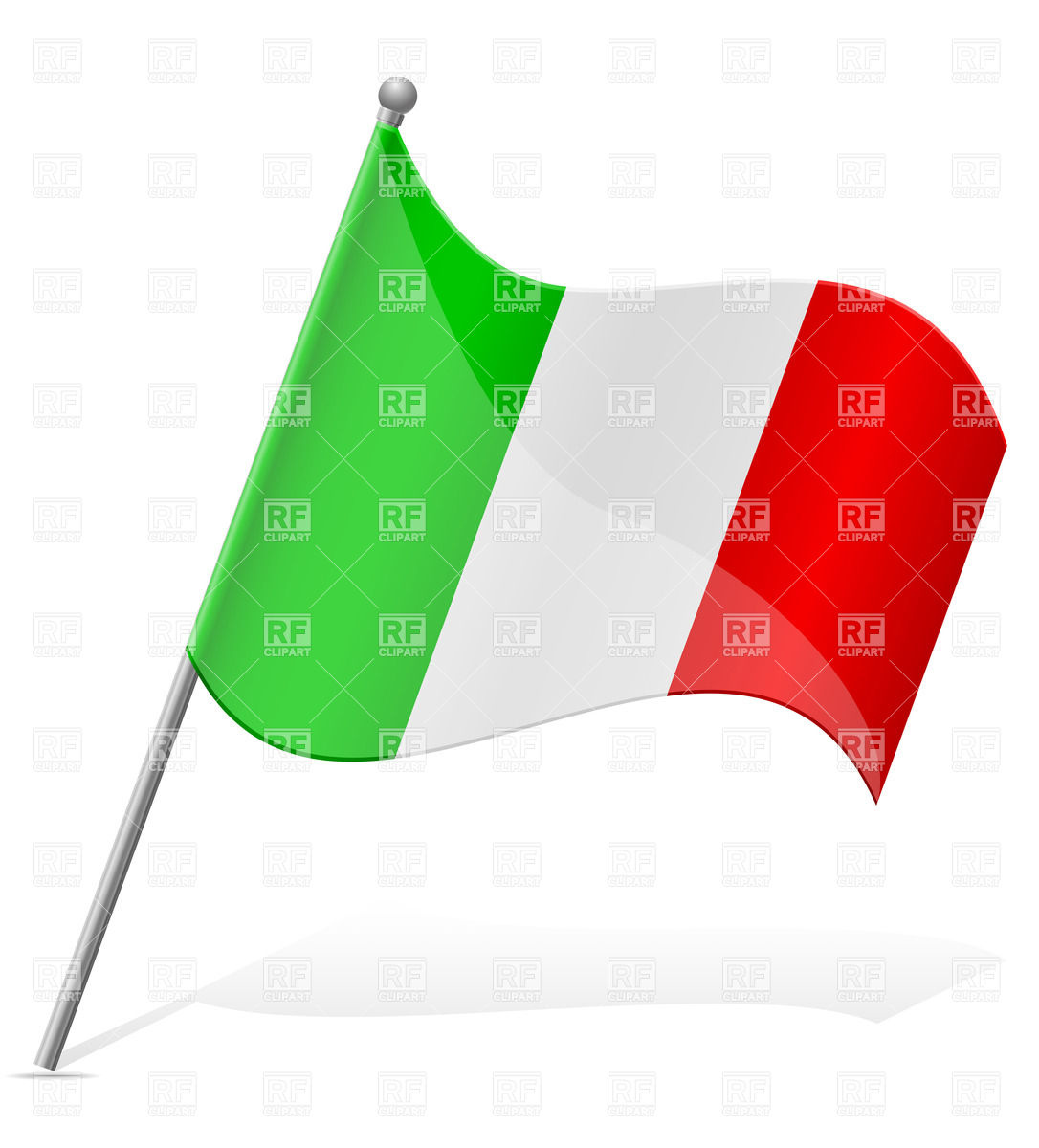 Italian Wavy Flag Icon 38422 Download Royalty Free Vector Clipart