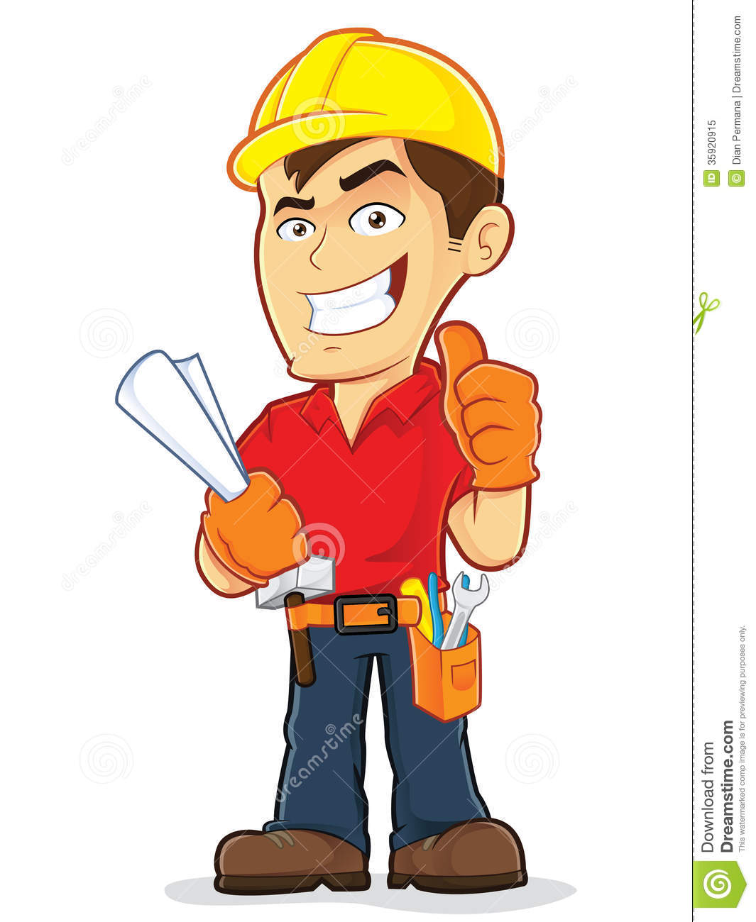 Construction Worker Clipart Picture Cartoon Character 35920915 Jpg