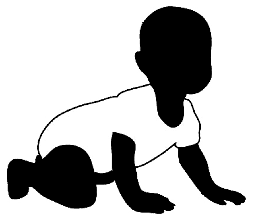 Crawling Man Silhouette Baby Crawling Baby Silhouette
