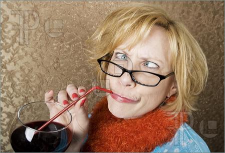 Crazy Woman Drinking Wine Picture  Royalty Free Picture At Featurepics