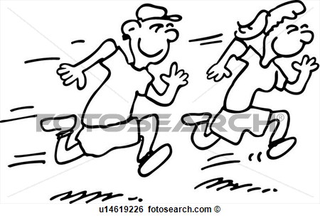 Kids People Run Runner Running Sport View Large Clip Art Graphic