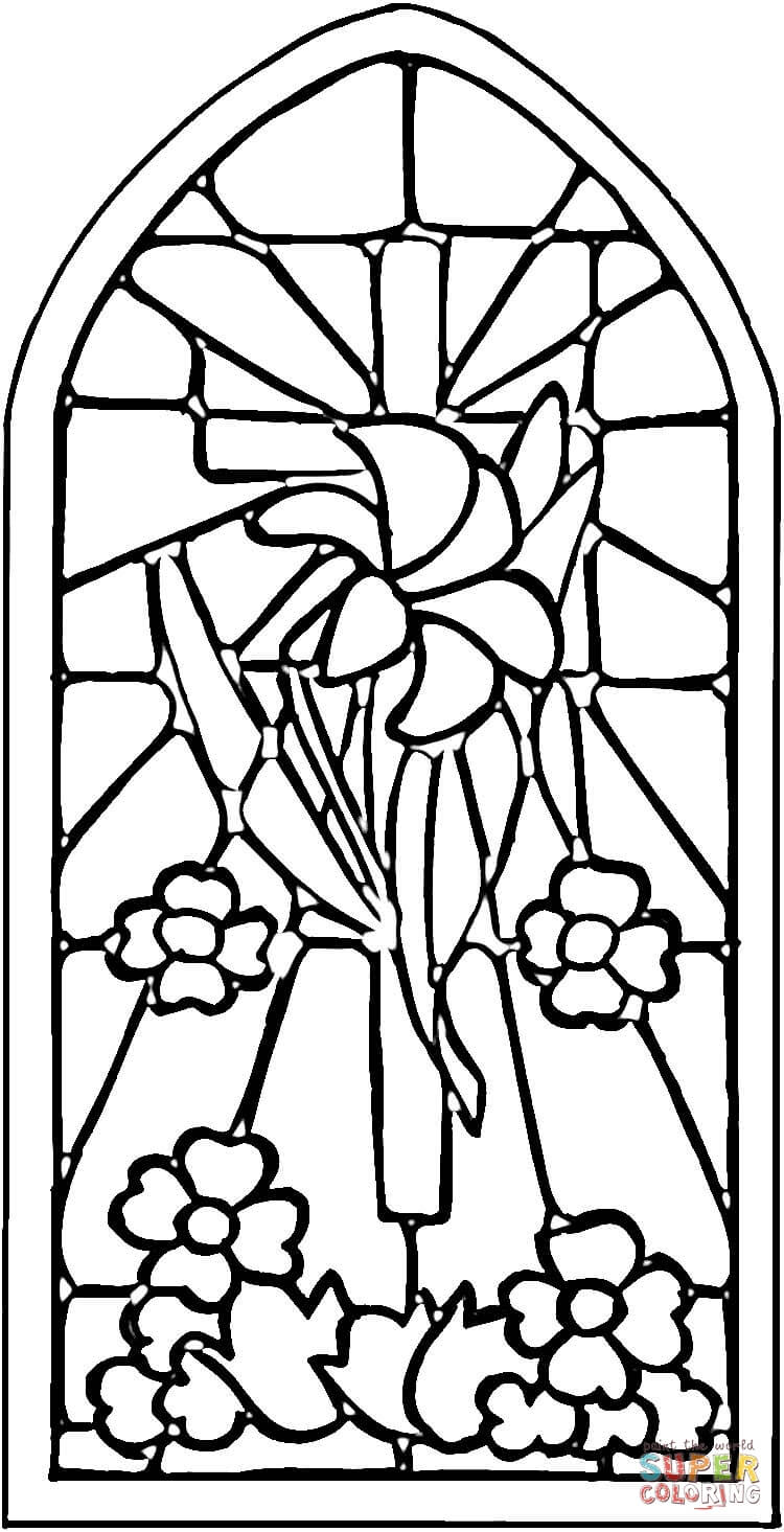 Stained Glass Window Coloring Online   Super Coloring
