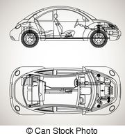 The Most Important Parts Of The Car Stock Illustration