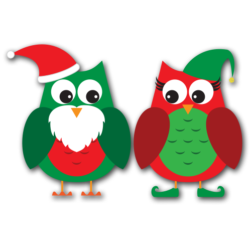 Christmas Owls Clip Art Svg Car Pictures