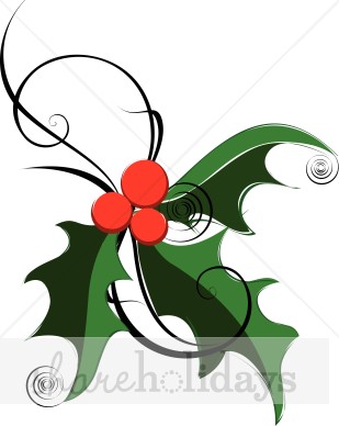 Christmas Wreath Clipart Holiday Cheer Word Art Stylized Christmas