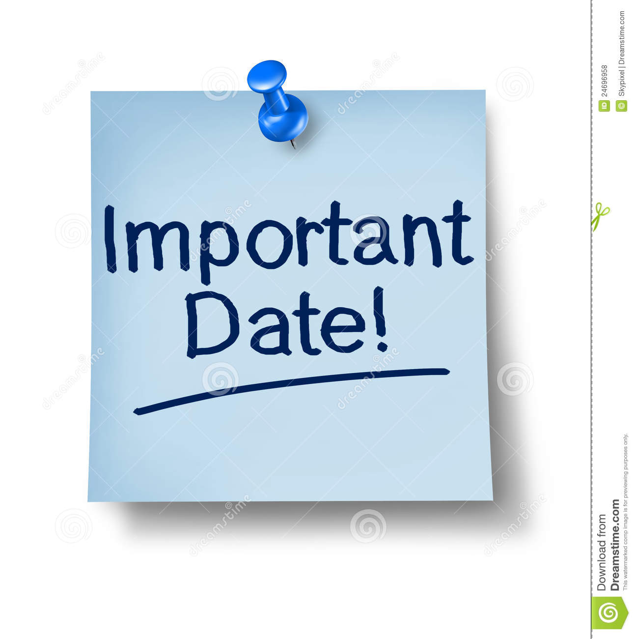 Important Date Office Note Royalty Free Stock Photos   Image  24696958