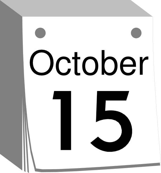 October Calendar Date Clip Art At Clker Com   Vector Clip Art Online