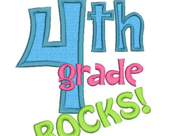 4th Grade Boy Clipart 4th Grade Rocks Applique