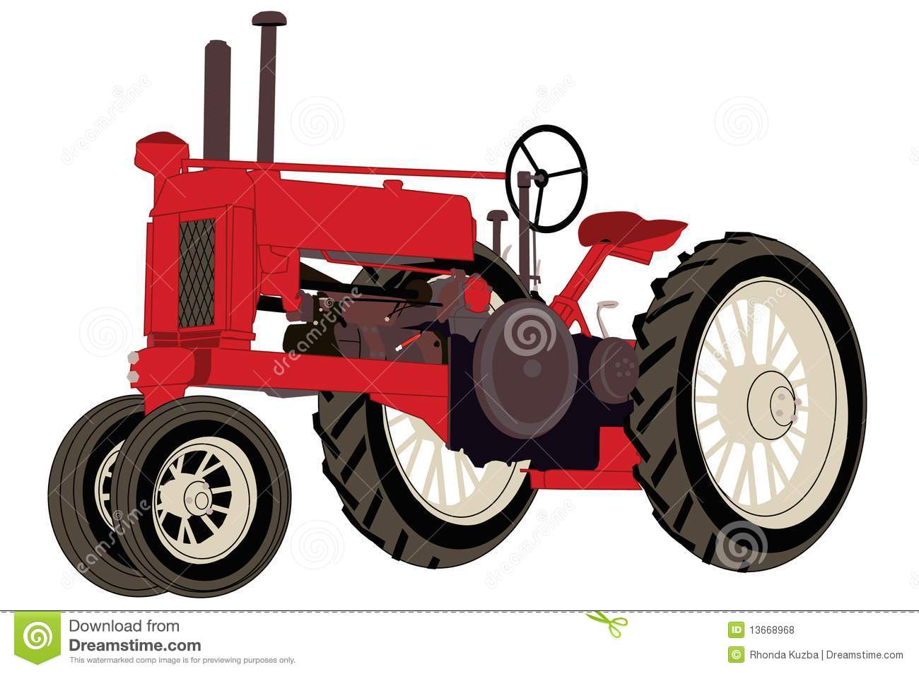 Antique Farm Tractor Royalty Free Stock Photos   Image  13668968