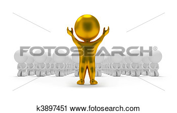 Clipart   3d Small People   Worship An Idol  Fotosearch   Search Clip