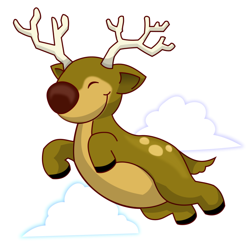 Funny Cartoon Reindeer Clipart