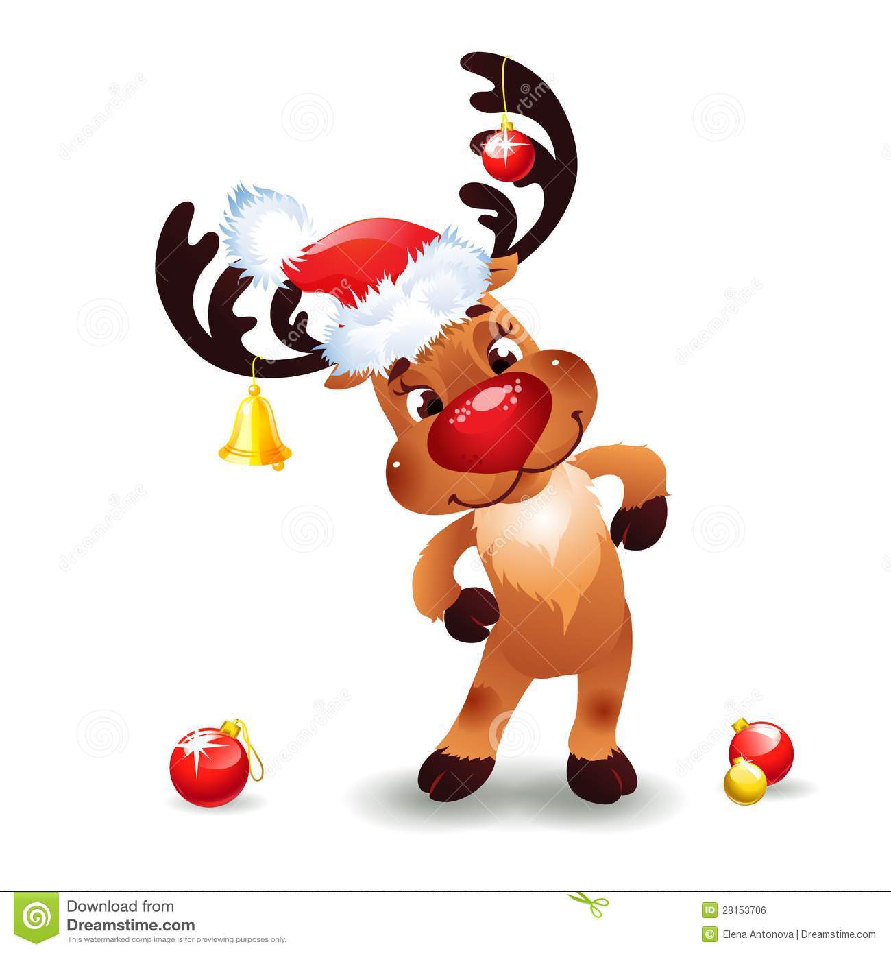 Funny Reindeer Christmas Royalty Free Stock Image   Image  28153706