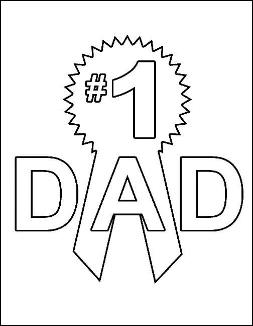 Number 1 Dad Batch Coloring Pages   Coloring