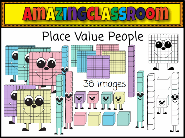 Of Place Value People And Place Value Blocks They Come In The Pastel