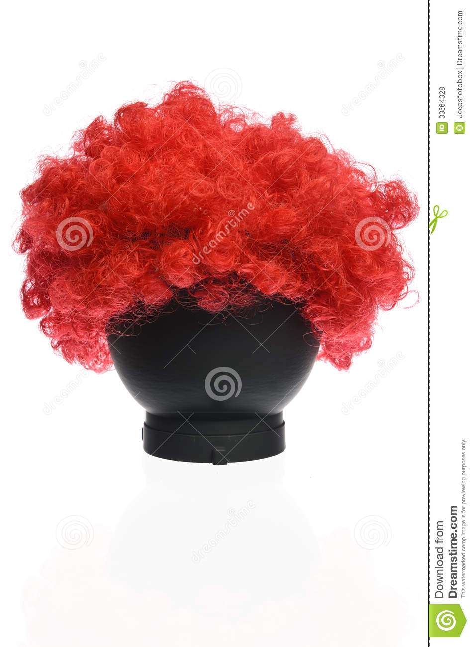 Red Curly Clown Wig Royalty Free Stock Photos   Image  33564328