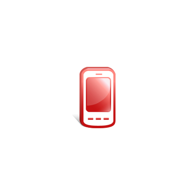 Red Mobile Cell Phone Icon 128x128   Designdownloader    Clipart