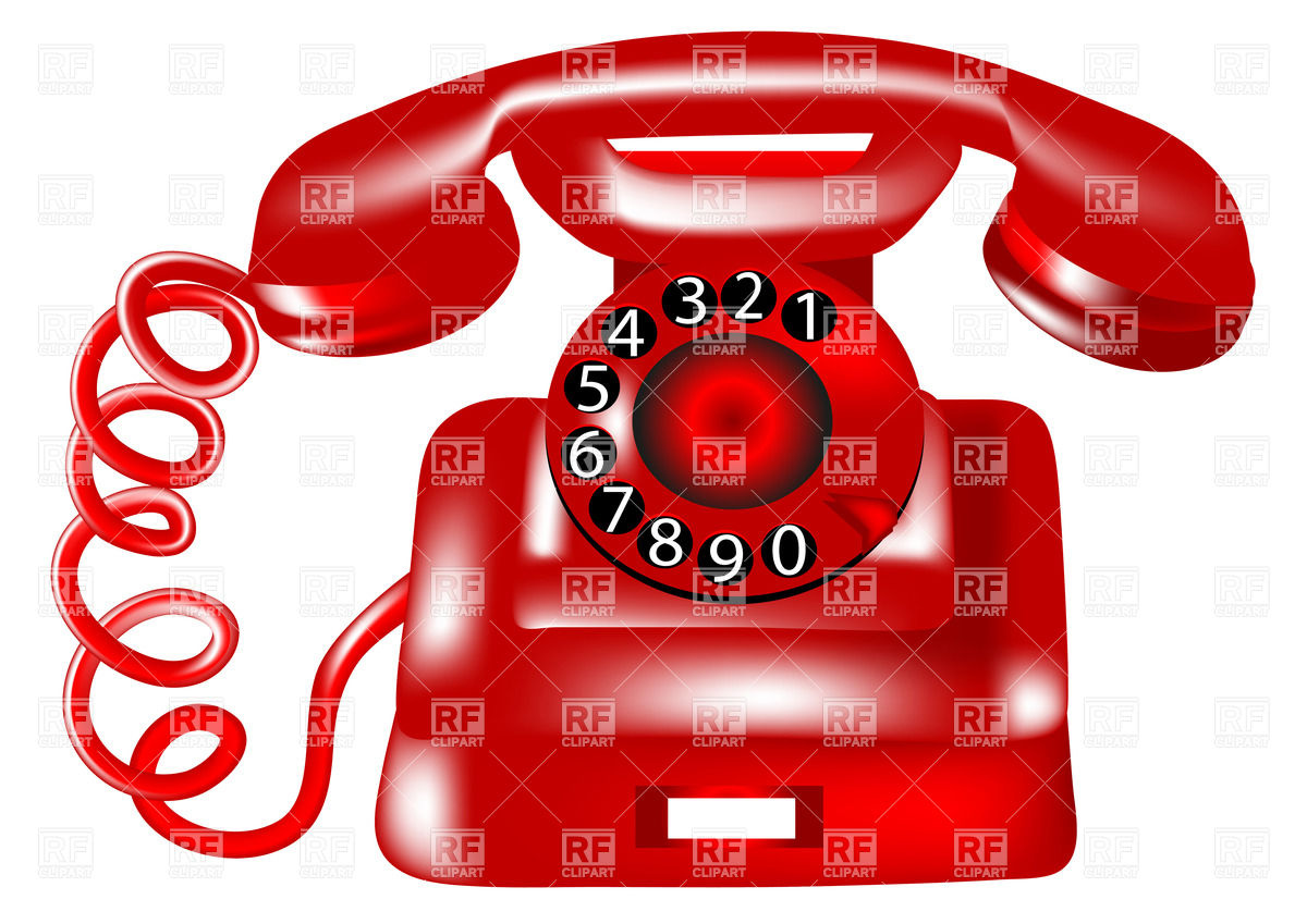 Red Rotary Dial Telephone Download Royalty Free Vector Clipart  Eps
