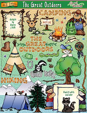 The Great Outdoors Clip Art Download   Outdoor Fun Clipart   Pinterest