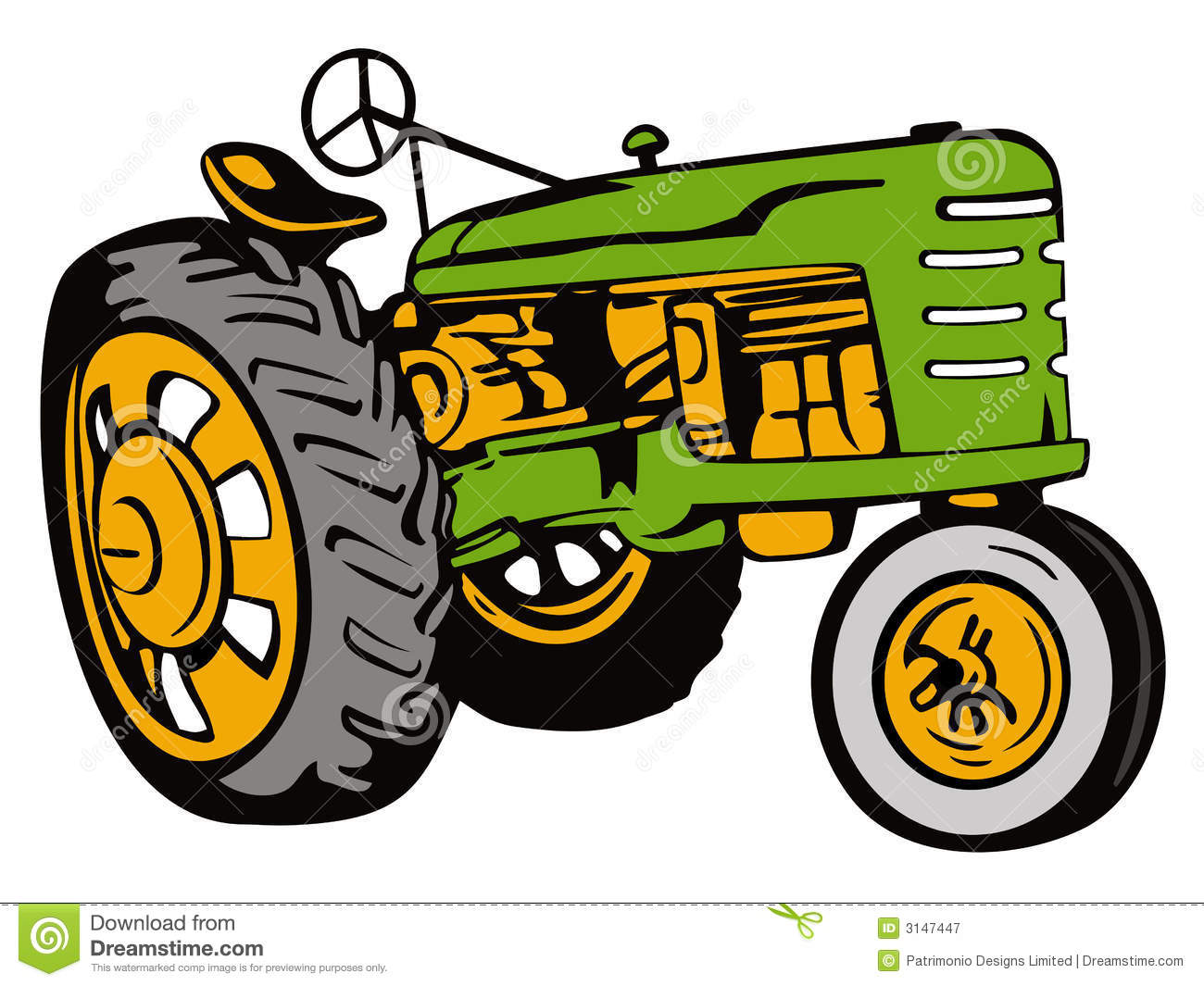 Vintage Tractor Green Editorial Photography   Image  3147447