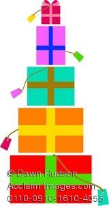 Clipart Illustration Of A Pile Of Christmas Or Birthday Presents