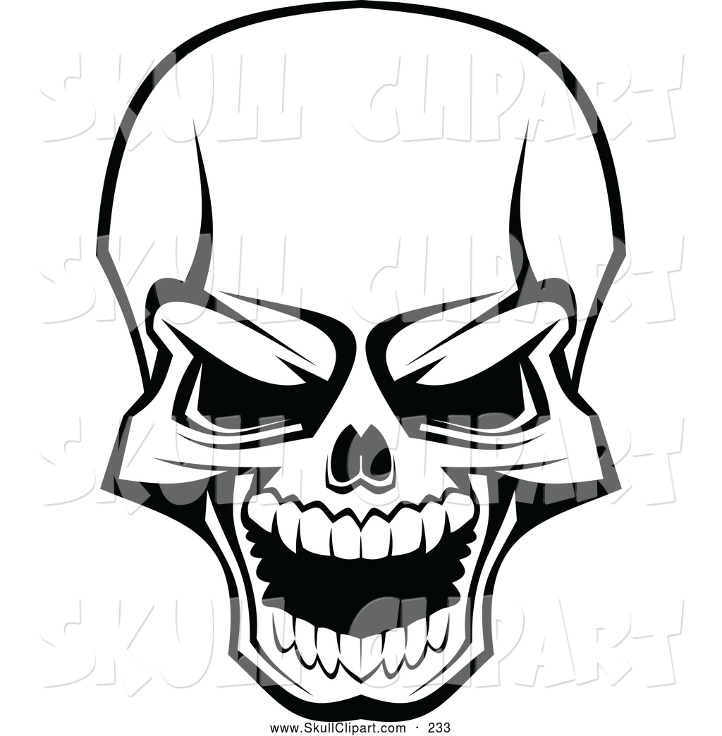 Scary Skull Drawing A Scary Skull Laughing On