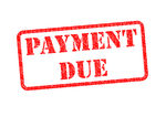 Payment Due   Payment Due Red Stamp Over A White Background