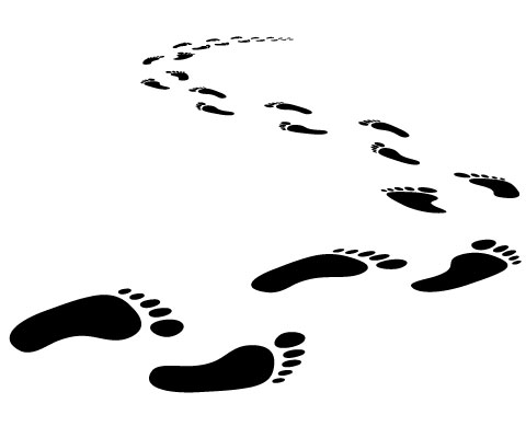 Running Footprints Are Planning On Running An